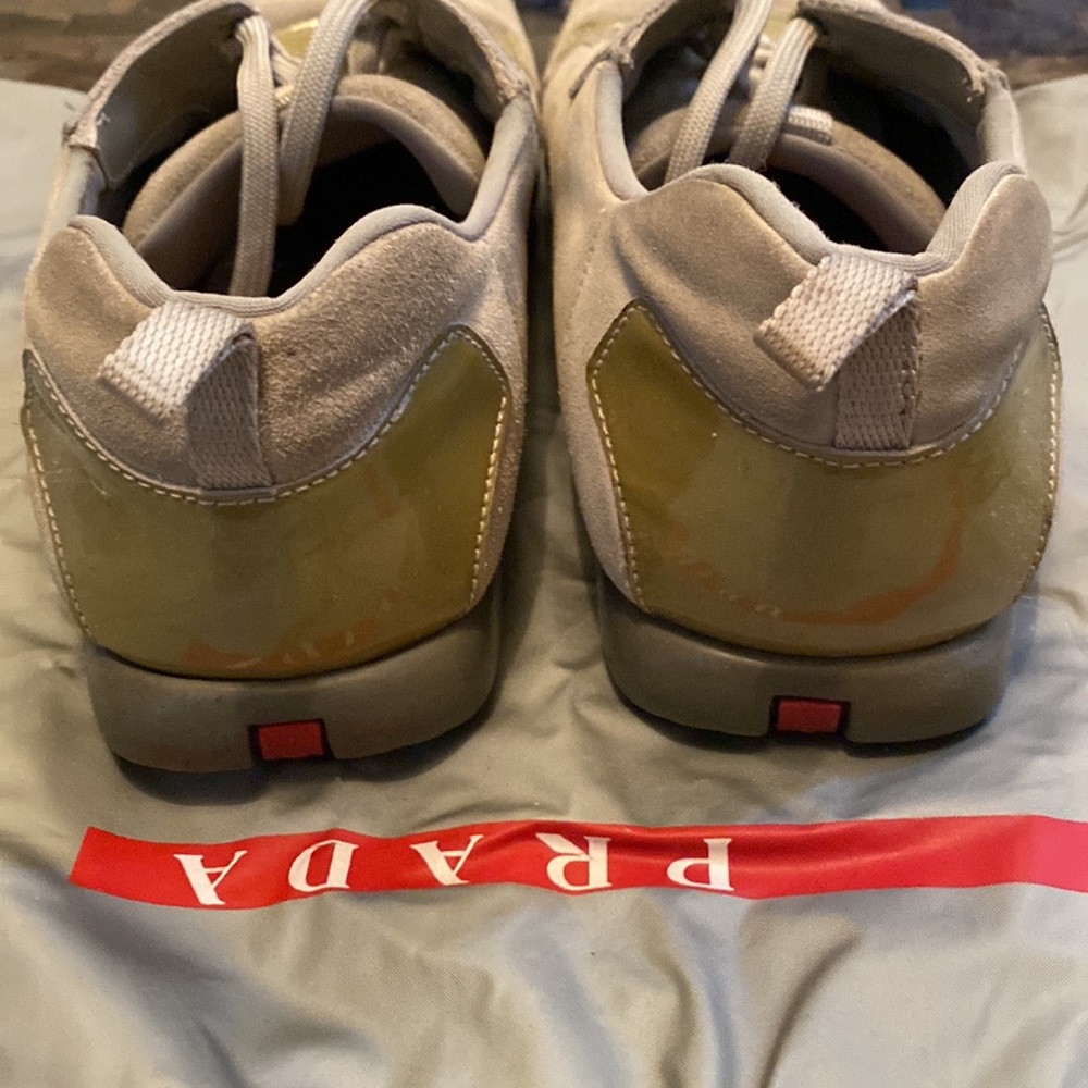 Prada Grey Suede Sneakers - Size 10 (US). - Picture 11 of 13